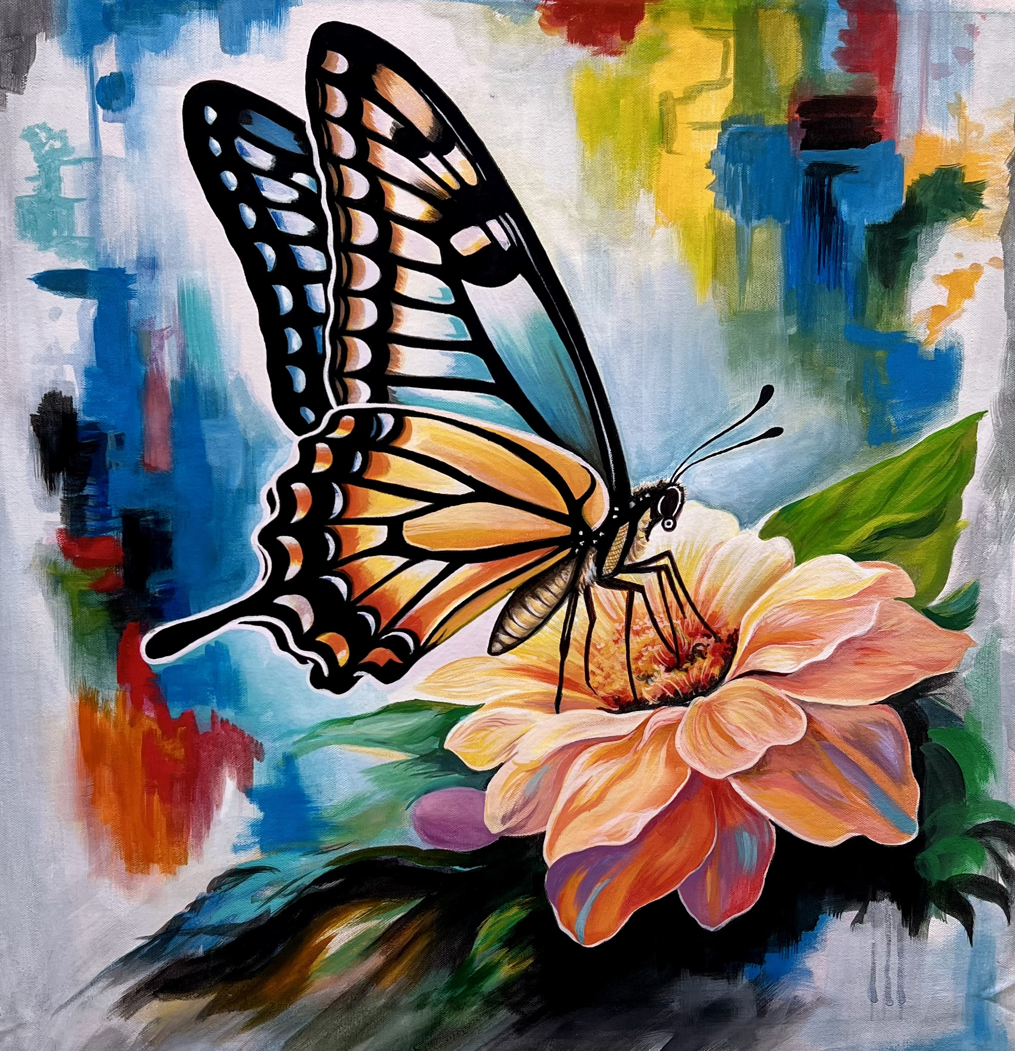Orange Bloom, Abstract Dream